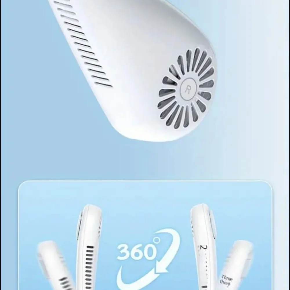 Bladeless Neck Fan with 360 Airflow, Portable Hands Free Small USB Fan